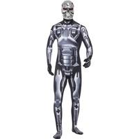 Smiffy\'s Endoskeleton Costume With Mask And Concealed Fly - Large