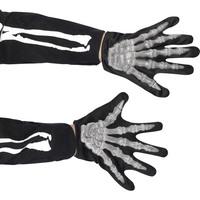 Smiffy\'s Gloves Skeleton Childs Raised Bones