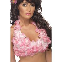 Smiffy\'s Hawaiian Flower Halterneck Top