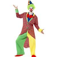 Smiffy\'s Men\'s La Circus Deluxe Clown Costume, Jacket, Trousers, Mock Shirt Bow