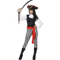 Small Black Pirate Lady Fancy Dress Costume.