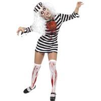 Smiffy\'s Women\'s Zombie Convict Costume, Dress And Hat, Size: 16-18, Colour: