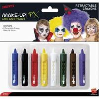 Smiffy\'s Retractable Crayon Make-up Sticks - Pack Of 8