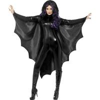 Smiffy\'s Vampire Bat Wings With High Collar - Black