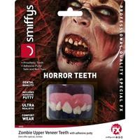 Smiffy\'s Teeth Fx/zombie Make Up Kit With Upper Veneer Teeth/fixing Plastic And