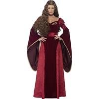 small red ladies medieval queen costume
