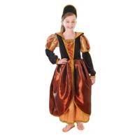 Small Bronze Girls Tudor Queen Costume With Headband