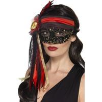 smiffys 44953 masquerade pirate eye mask one size