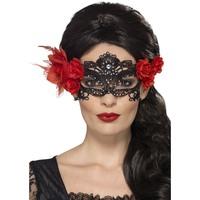 Smiffy\'s 44958 Day Of The Dead Lace Filigree Eye Mask (one Size)