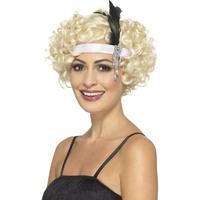 Smiffy\'s 48070 White Satin Charleston Headband