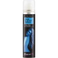 smiffys 75ml hair and body spray blue uv can