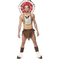 Smiffy\'s Men\'s Village People Indian Costume, Headdress, Loincloth, Chest Plate