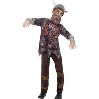 smiffys childrens deluxe zombie viking costume top trousers beard hat 