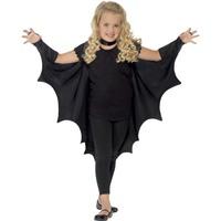 smiffys kids unisex vampire bat costume wings black one size 44414