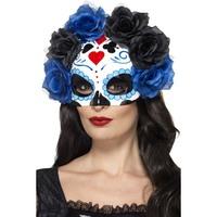 Smiffy\'s 44640 Day Of The Dead Eye Mask (one Size)