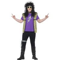 smiffys 44649l mens curves 80s rock star costume large