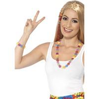 Smiffy\'s 44660 Hippie Peace Sign Set (one Size)