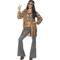 smiffys 44681m multi colour 60s singer female costume with top and wai ...