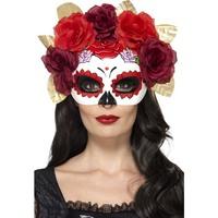 Smiffy\'s 44883 Day Of The Dead Rose Eye Mask (one Size)