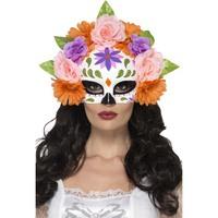 smiffys 44884 day of the dead floral eye mask one size