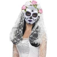 smiffys 44899 day of the dead bride mask one size