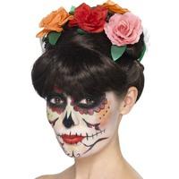 smiffys 44924 day of the dead frida wig one size