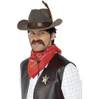 smiffys mens village people cowboy costume vest chaps sheriff badge 