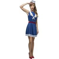smiffys womens fever hey sailor costume cut out dress attached undersk ...