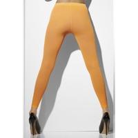 Smiffy\'s Opaque Footless Tights Neon - Orange