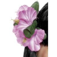 Smiffy\'s Hawaiian Flower Hair Clip - Pink
