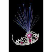 Smiffy\'s Light-up Fibre Optic Tiara Pink Jewels