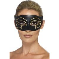 Smiffy\'s 44278 - egyptian Eye Of Horus Eye-mask Black & Gold, One Size