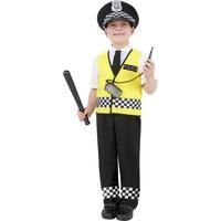 smiffys police boy costume top trousers hat and radio set ages 7 9 
