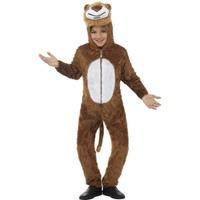 smiffys childrens all in one lion costume jumpsuit with hood ages 7 9 