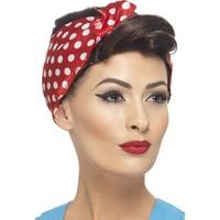smiffys 40s rosie wig with headscarf brown