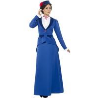 Smiffy\'s 46753l Blue Victorian Nanny Costume