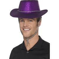 smiffys 21883 cowboy glitter hat one size