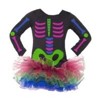 Smiffy\'s Neon Skeleton Girl Costume