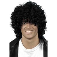 Smiffy\'s Afro Wet Look Wig - Black