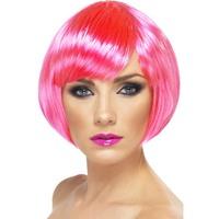 Smiffy\'s Babe Wig - Neon Pink