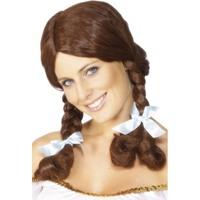 Smiffy\'s Country Girl Wig - Brown