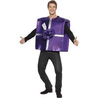 smiffys mens christmas present costume tabard one size colour purple 