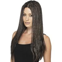 smiffys womens 90s brown braid wig one size 45610