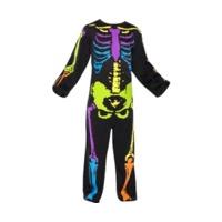 Smiffy\'s Punky Multi-Neon Skeleton Child Costume