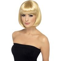 smiffys womens 12inch short dark blonde bob with bangs one size partyr ...