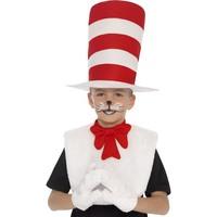 smiffys childrens cat in the hat kit hat gloves collar bow one size 