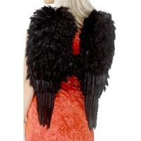 Smiffy\'s Women\'s Feather Angel Wings, Black, One Size, 20900