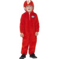 Smiffy\'s Toddler\'s Sesame Street Elmo Costume, All-in-one Suit, Ages T2, 