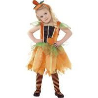 smiffys toddlers pumpkin fairy costume dress headband ages 1 2 colour