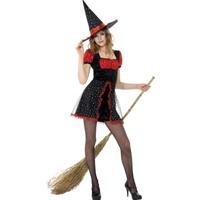 Smiffy\'s Tween Star Witch Costume, Dress & Hat, Ages 12+, Colour: Black And